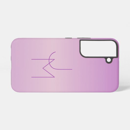 Einzigartiges Monogramm | Soft Lavendel Pink Samsung Galaxy Hülle (Rückseite (Horizontal))