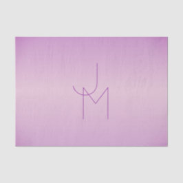 Einzigartiges Monogramm | Soft Lavendel Pink Seidenpapier