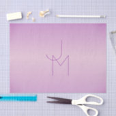 Einzigartiges Monogramm | Soft Lavendel Pink Seidenpapier (Handwerk)