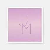 Einzigartiges Monogramm | Soft Lavendel Pink Serviette (Vorderseite)