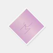 Einzigartiges Monogramm | Soft Lavendel Pink Serviette (Ecke)