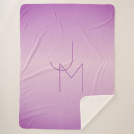 Einzigartiges Monogramm | Soft Lavendel Pink Sherpadecke