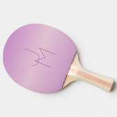 Einzigartiges Monogramm | Soft Lavendel Pink Tischtennis Schläger (Seitenansicht)