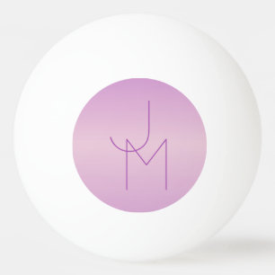 Einzigartiges Monogramm Soft Lavendel Pink Tischtennisball