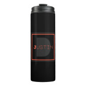 Einzigartiges Monogramm Thermosbecher (Vorderseite)