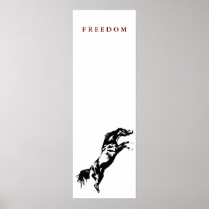 Einzigartiges Motivierend Freedom Horse Poster