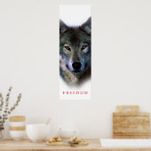 Einzigartiges Motivierend Freedom Wolf Door Poster (Küche)