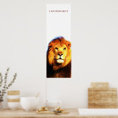 Einzigartiges Motivierend Leadership Lion Poster (Küche)