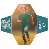 Einzigartiges Motivierend Zitat Modernes Aquamarin Fußball (Flach)