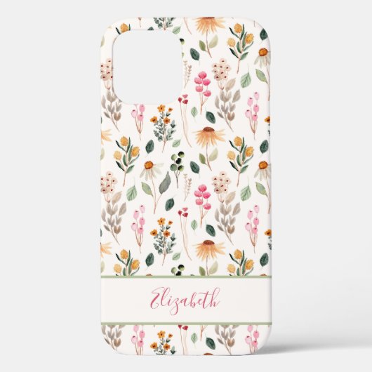 Einzigartiges Muster aus Gartenblumen Case-Mate iPhone Hülle (Rückseite)