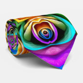 Einzigartiges Muster der Rose Krawatte (Gerollt)