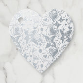 Einzigartiges Muster für Herz und Blume - Tag (Vorderseite)