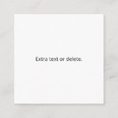 Einzigartiges Muster für moderne Logos | Schwarz Begleitkarte (Rückseite)