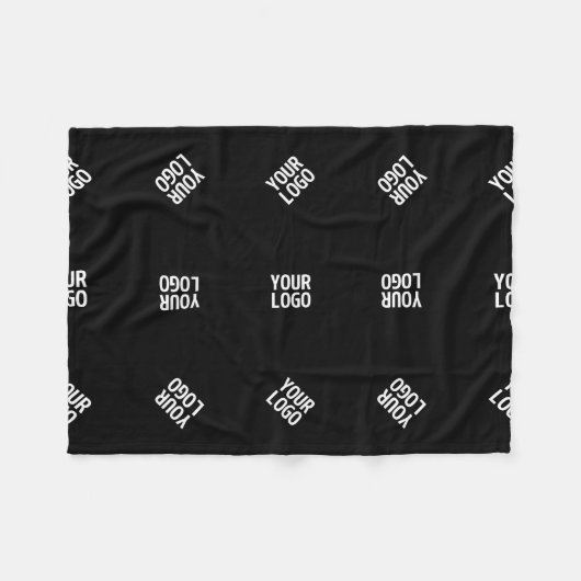 Einzigartiges Muster für moderne Logos | Schwarz Fleecedecke (Vorderseite (Horizontal))