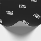 Einzigartiges Muster für moderne Logos | Schwarz Geschenkpapier (Ecke)