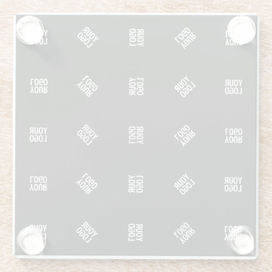 Einzigartiges Muster für moderne Logos | Schwarz Glasuntersetzer (Rückseite)