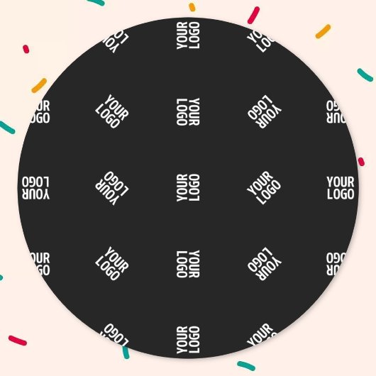 Einzigartiges Muster für moderne Logos | Schwarz Runder Aufkleber