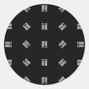 Einzigartiges Muster für moderne Logos Schwarz Runder Aufkleber