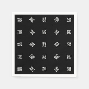 Einzigartiges Muster für moderne Logos   Schwarz Serviette