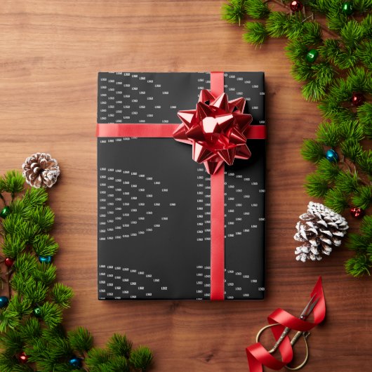 Einzigartiges Muster mit Logo/hochgeladenem Bild Geschenkpapier (Feiertagsgeschenk)