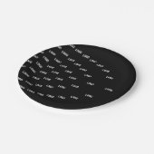 Einzigartiges Muster mit Logo/hochgeladenem Bild Pappteller (Schrägansicht)