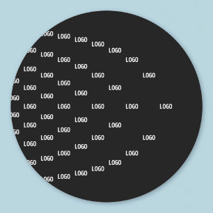 Einzigartiges Muster mit Logo/hochgeladenem Bild Runder Aufkleber