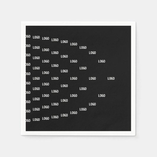 Einzigartiges Muster mit Logo/hochgeladenem Bild Serviette (Vorderseite)