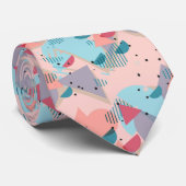 Einzigartiges Muster moderner geometrischer Retro- Krawatte (Gerollt)