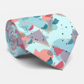 Einzigartiges Muster moderner geometrischer Retro- Krawatte (Gerollt)