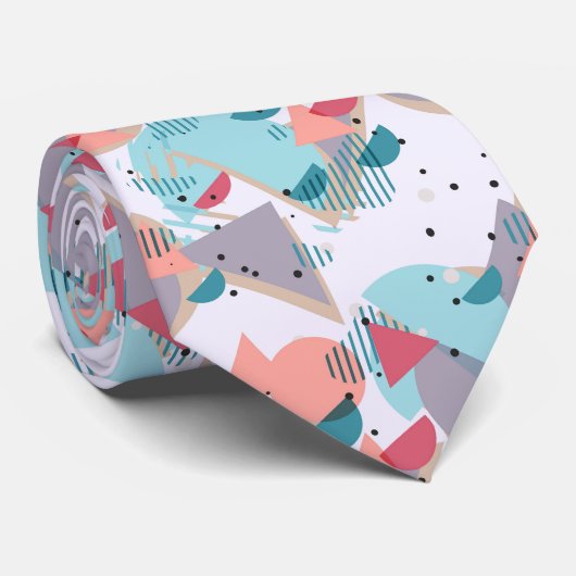 Einzigartiges Muster moderner geometrischer Retro- Krawatte (Gerollt)