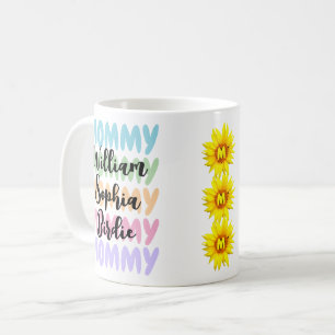 Einzigartiges Muttergeschenk Moderne Kinder Name Kaffeetasse
