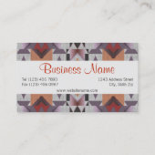 Einzigartiges Native Amerikanische Ureinwohner Tri Visitenkarte (Rückseite)