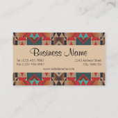 Einzigartiges Native Amerikanische Ureinwohner Tri Visitenkarte (Rückseite)