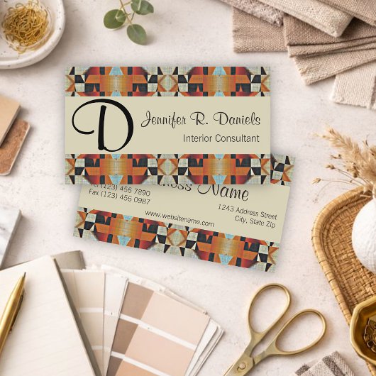 Einzigartiges Native Amerikanische Ureinwohner Tri Visitenkarte