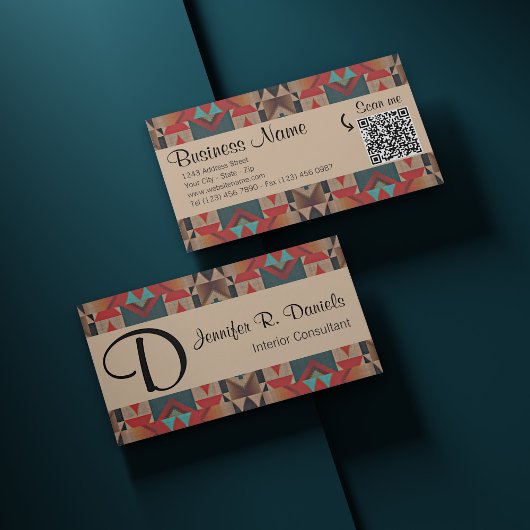 Einzigartiges Native Amerikanische Ureinwohner Tri Visitenkarte