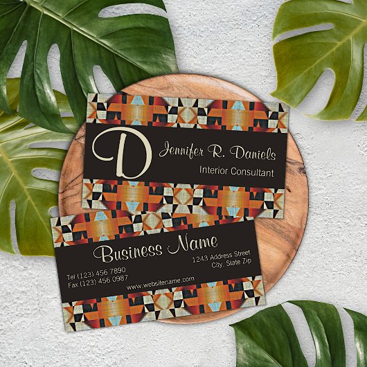 Einzigartiges Native Amerikanische Ureinwohner Tri Visitenkarte