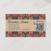 Einzigartiges Native Amerikanische Ureinwohner Tri Visitenkarte (Rückseite)