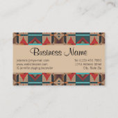 Einzigartiges Native Amerikanische Ureinwohner Tri Visitenkarte (Rückseite)