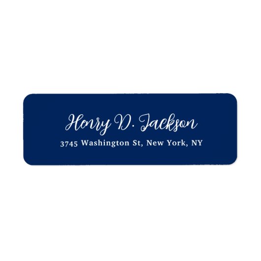 Einzigartiges Navy Blau Klassische Handschrift Sch (Vorne)