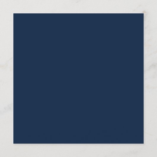 Einzigartiges Navy Blue Modern Script Wedding Menu Programm (Rückseite)