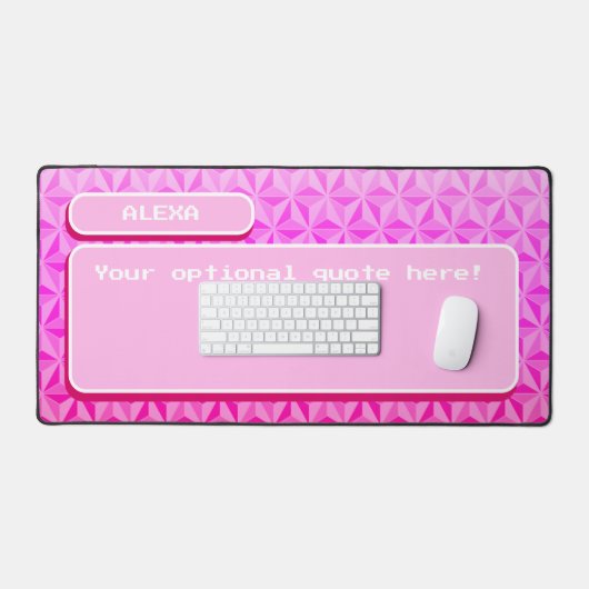 Einzigartiges Niedlich-rosa Retro-Gaming Schreibtischunterlage (Tastatur & Maus)