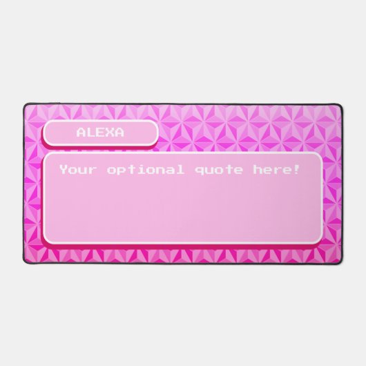 Einzigartiges Niedlich-rosa Retro-Gaming Schreibtischunterlage (Vorderseite)