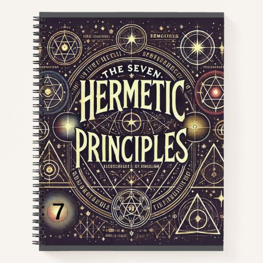 Einzigartiges Notebook mit Hermetic Principles Pri Notizblock (Vorderseite)