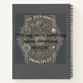 Einzigartiges Notebook mit Hermetic Principles Pri Notizblock (Rückseite)