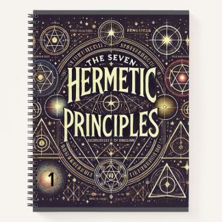 Einzigartiges Notebook mit Hermetic Principles Pri Notizblock