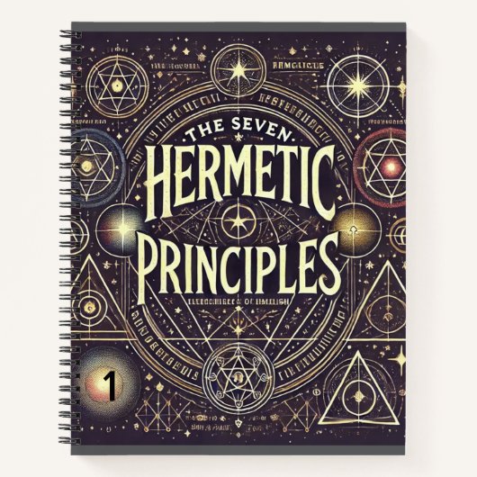 Einzigartiges Notebook mit Hermetic Principles Pri Notizblock (Vorderseite)