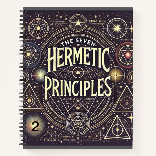 Einzigartiges Notebook mit Hermetic Principles Pri Notizblock (Vorderseite)
