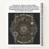 Einzigartiges Notebook mit Hermetic Principles Pri Notizblock (Rückseite)