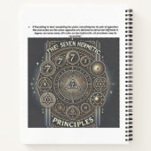 Einzigartiges Notebook mit Hermetic Principles Pri Notizblock (Rückseite)