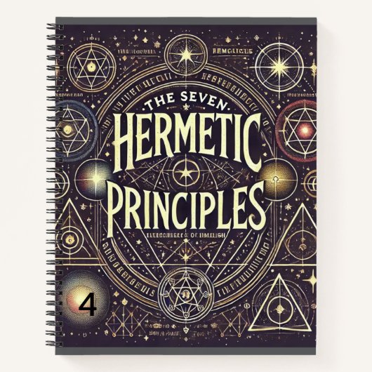Einzigartiges Notebook mit Hermetic Principles Pri Notizblock (Vorderseite)